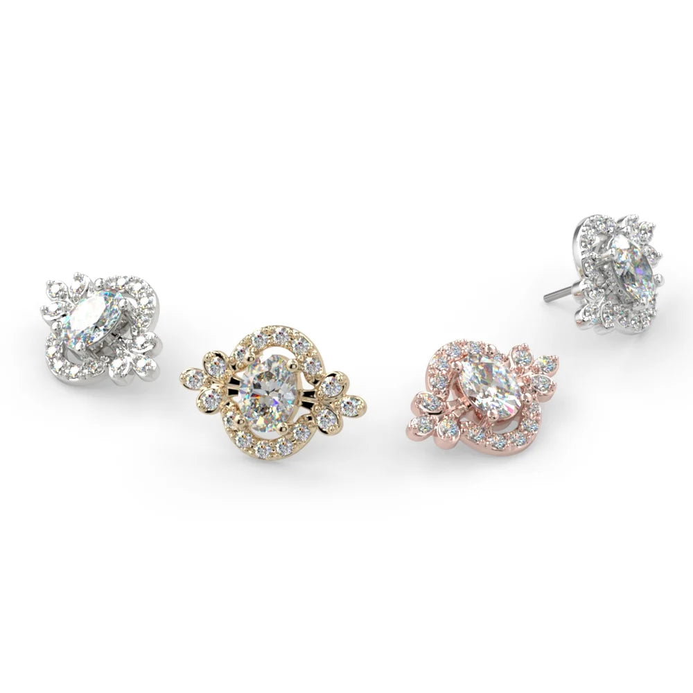 KIWI DIAMOND - CLEMENTINE - 14KT SOLID GOLD - THREADED END