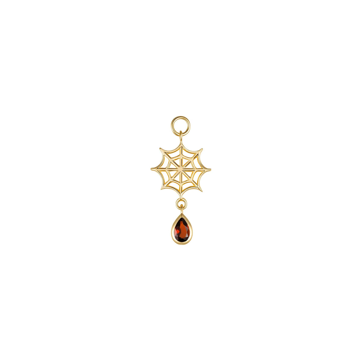MODERN MOOD - WEB WITH DRIP CHARM - 14KT SOLID GOLD - CHARM