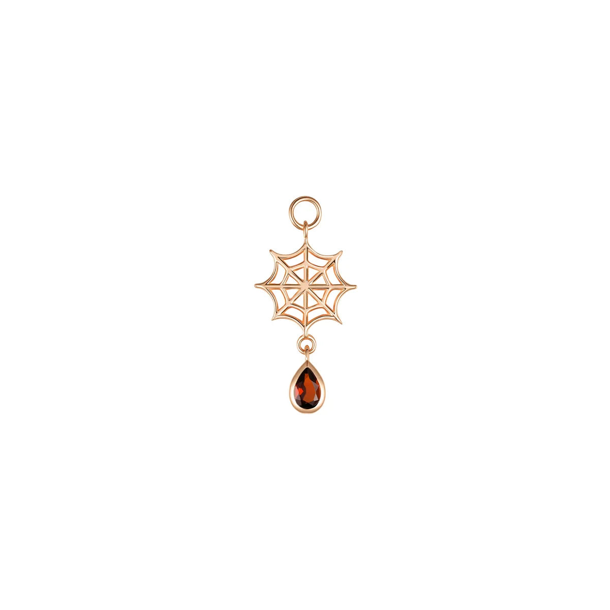 MODERN MOOD - WEB WITH DRIP CHARM - 14KT SOLID GOLD - CHARM