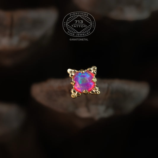 ANATOMETAL - ZIA - CABOCHON - 18KT SOLID GOLD - THREADELESS END