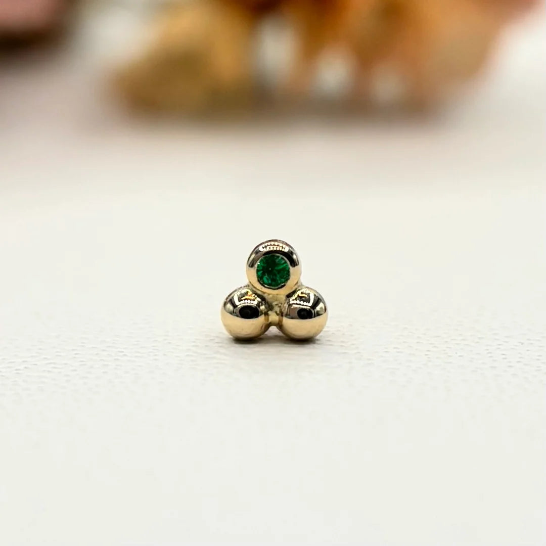 PALOMA JEWELRY - GELA - 14KT SOLID GOLD - THREADLESS END