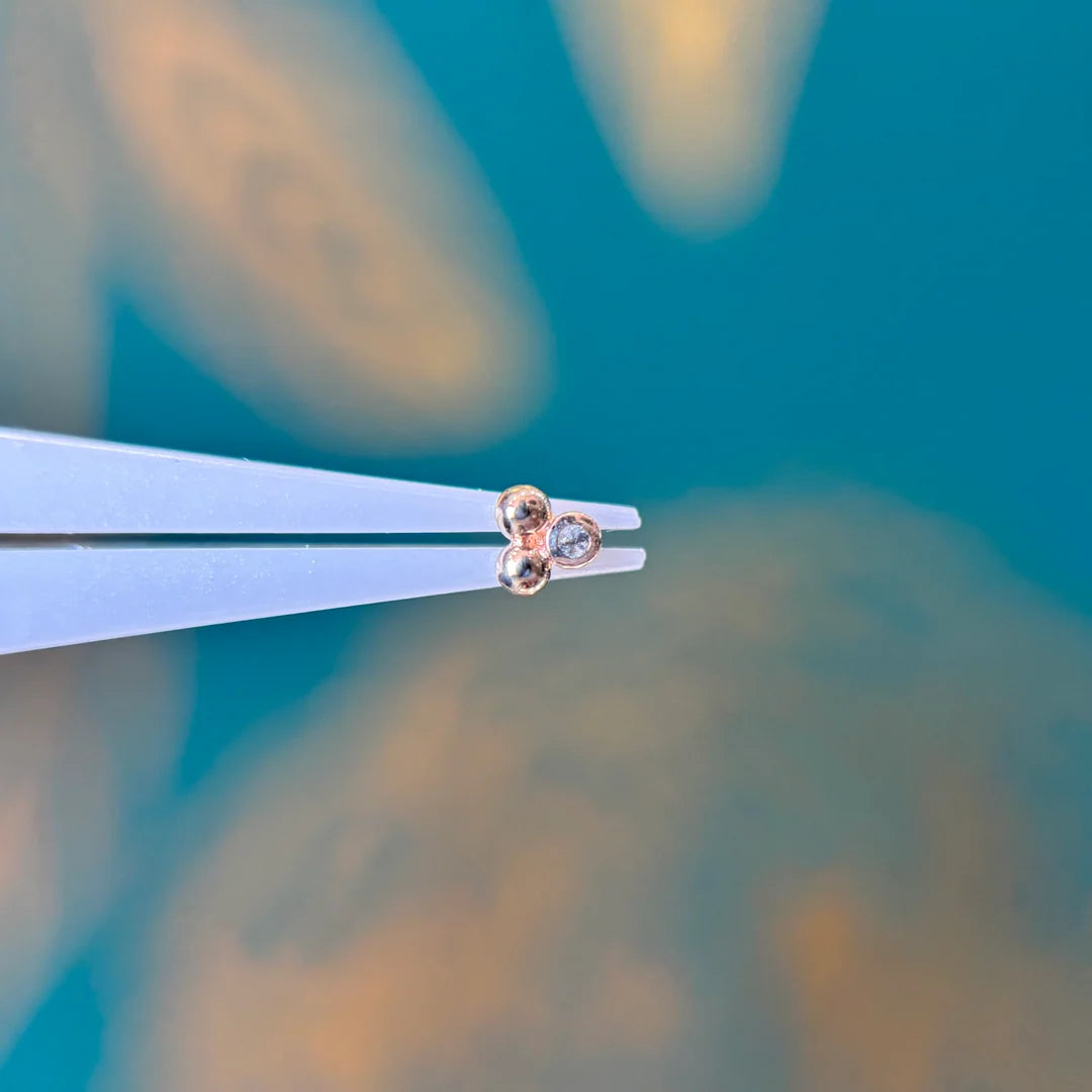 PALOMA JEWELRY - GELA - 14KT SOLID GOLD - THREADLESS END