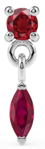 KIWI DIAMOND - MARQUISE DANGLE END (1.5mm) - 14KT SOLID GOLD - THREADLESS END