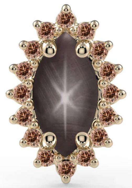 KIWI DIAMOND - MARQUISE SANA - 14KT SOLID GOLD - THREADED END