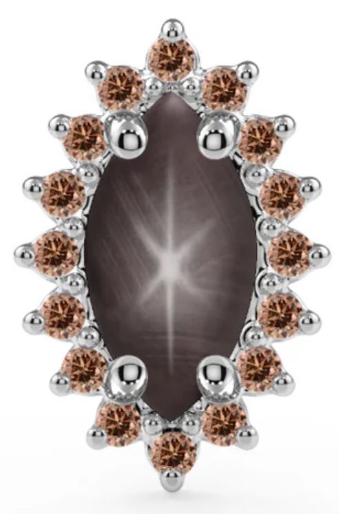 KIWI DIAMOND - MARQUISE SANA - 14KT SOLID GOLD - THREADED END