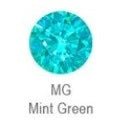 NeoMetal - FLOWER - MINT GREEN CZ - Titanium - Gem 1.5mm, or 2mm - THREADLESS END