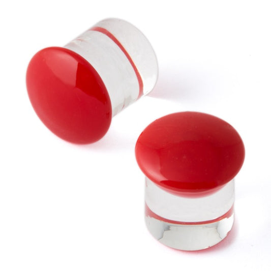 GORILLA GLASS - COLOR FRONT - RED - GLASS - PLUGS