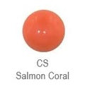 NEOMETAL - SIDE-SET CABOCHON END - SALMON CORAL - IMPLANT GRADE TITANIUM - THREADLESS END