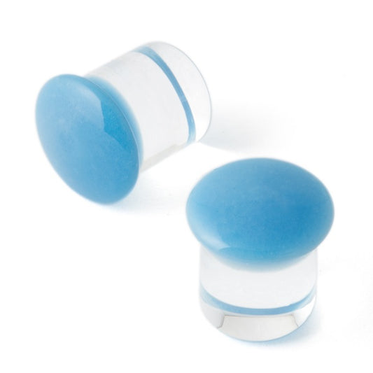 GORILLA GLASS - COLOR FRONT - SKY BLUE - GLASS - PLUGS