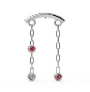 KIWI DIAMOND - TAO HIDDEN HELIX - 14KT SOLID GOLD - THREADED END