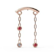 KIWI DIAMOND - TAO HIDDEN HELIX - 14KT SOLID GOLD - THREADED END