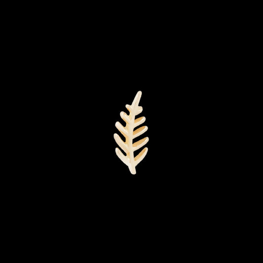 MAYA JEWELRY - WEE FRONDS - 14KT SOLID GOLD - THREADLESS END