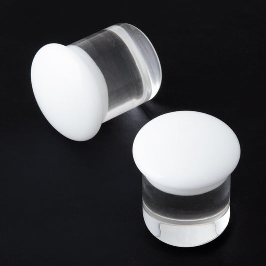 GORILLA GLASS - COLOR FRONT - WHITE - GLASS - PLUGS