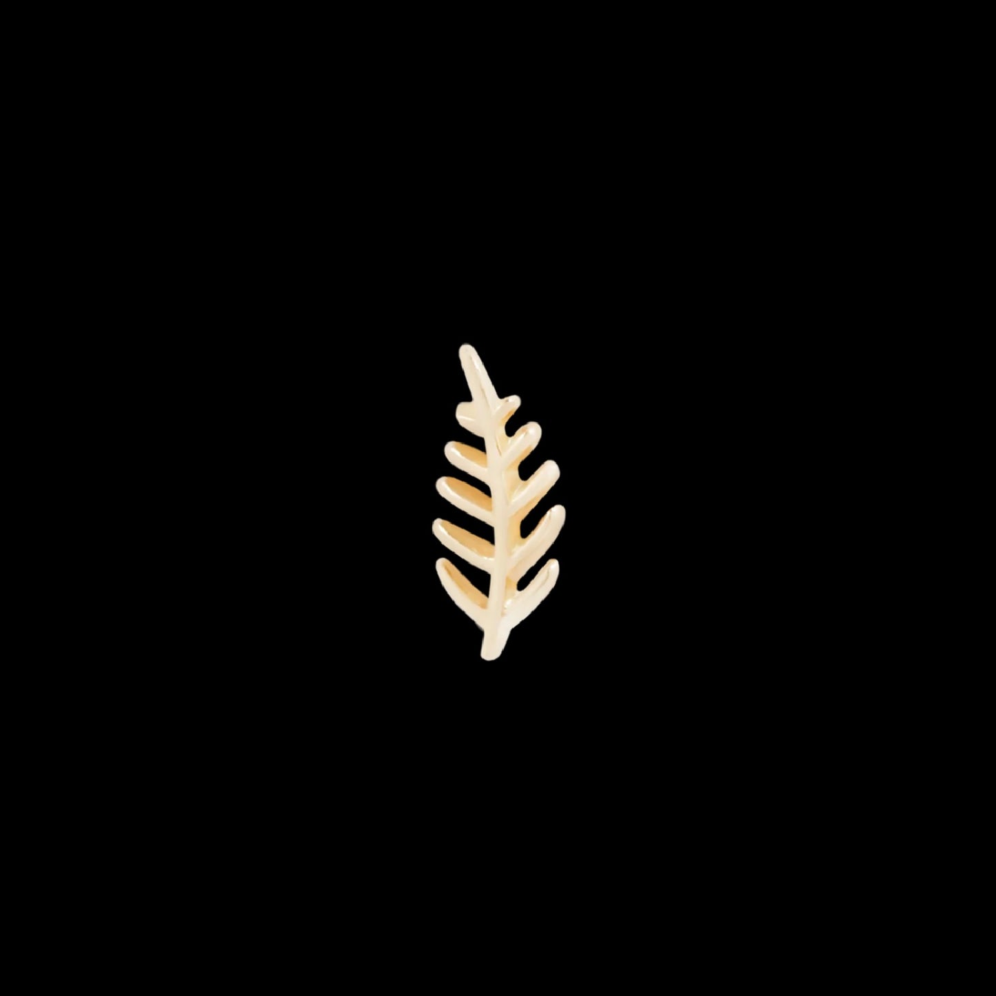 MAYA JEWELRY - WEE FRONDS - 14KT SOLID GOLD - THREADLESS END