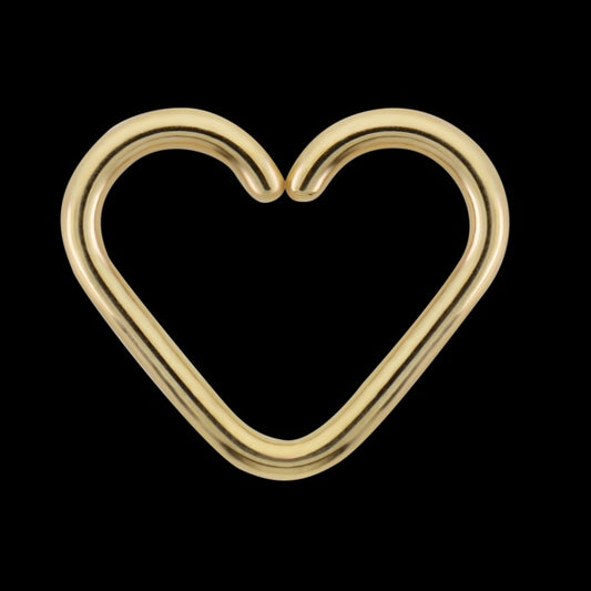 LEROI - GOLD PURE HEART - 14KT or 18KT SOLID GOLD - SEAM RING