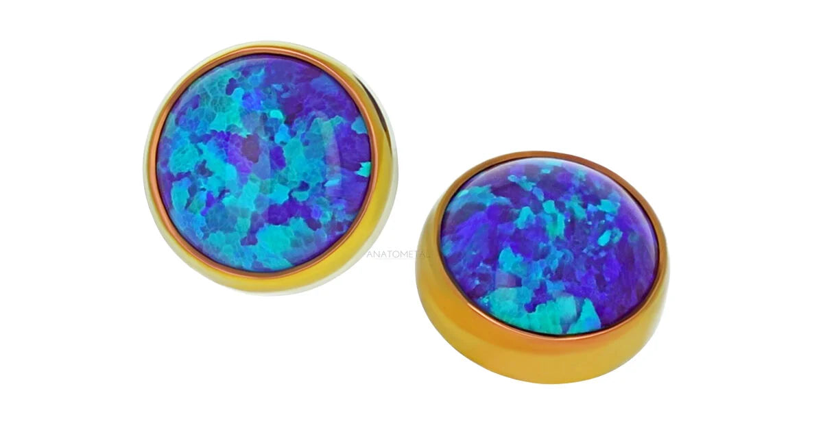 ANATOMETAL - OPAL CABOCHON BEZEL (2.5mm) - 18KT SOLID GOLD - THREADLESS END