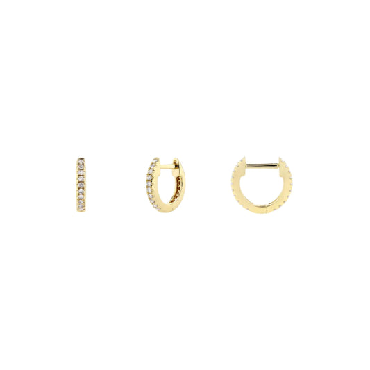 MODERN MOOD - ETERNITY - DIAMOND - 14KT SOLID GOLD - HUGGIE