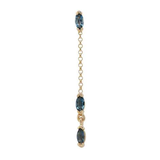 QUETZALLI JEWELRY - EPIC - 14KT SOLID GOLD - THREADLESS END
