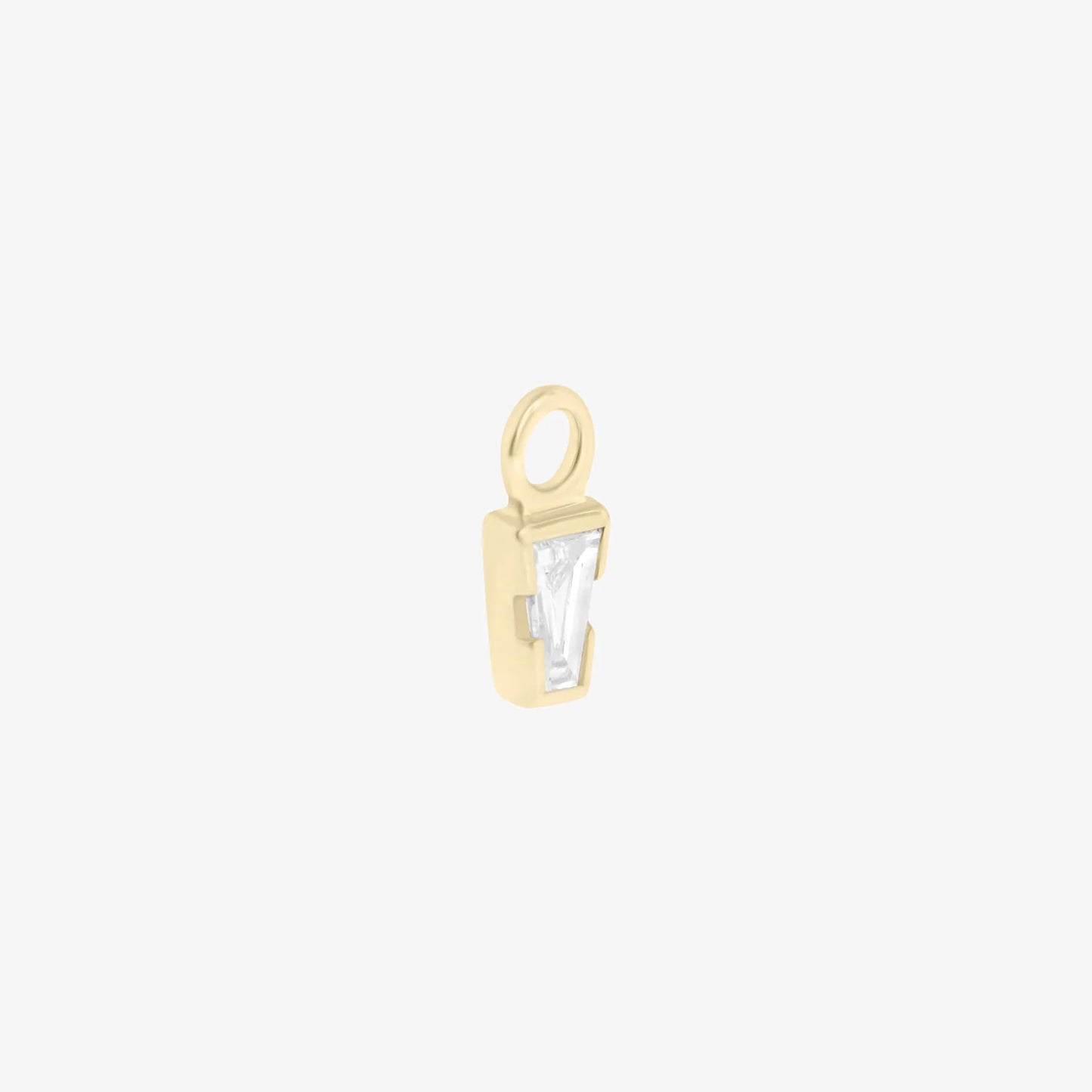 TETHER - LINDA TAPERED BAGUETTE - DIAMOND -14KT SOLID GOLD - CHARM