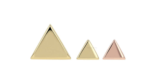 ANATOMETAL - TRIANGLE - POLISHED - 18KT SOLID GOLD - THREADLESS END