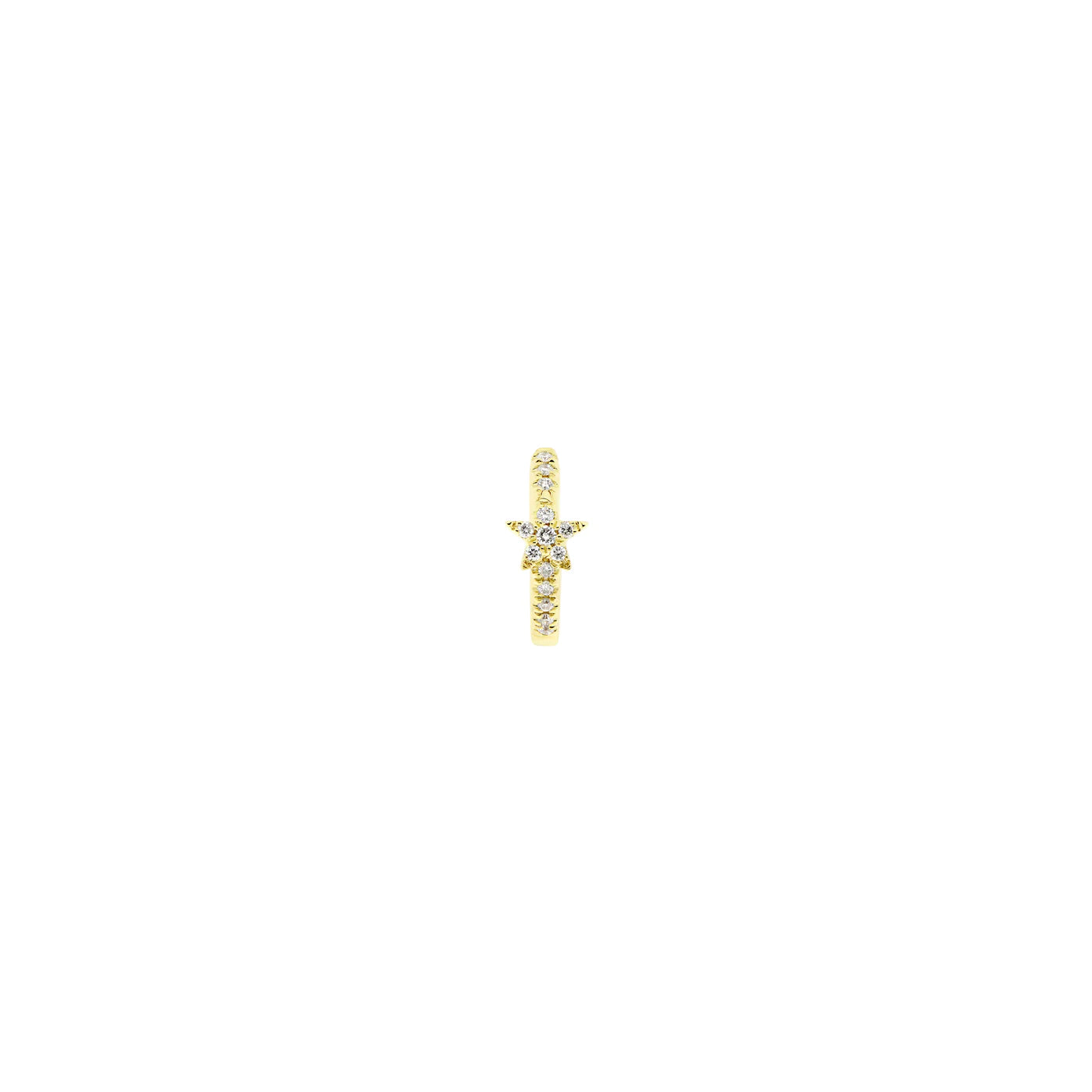 MODERN MOOD - CHARLOTTE STAR - DIAMOND - 14KT SOLID GOLD - HUGGIE