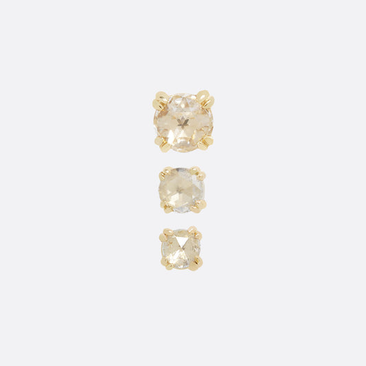 TETHER - JANE PRONG - DIAMOND -14KT SOLID GOLD - THREADLESS END