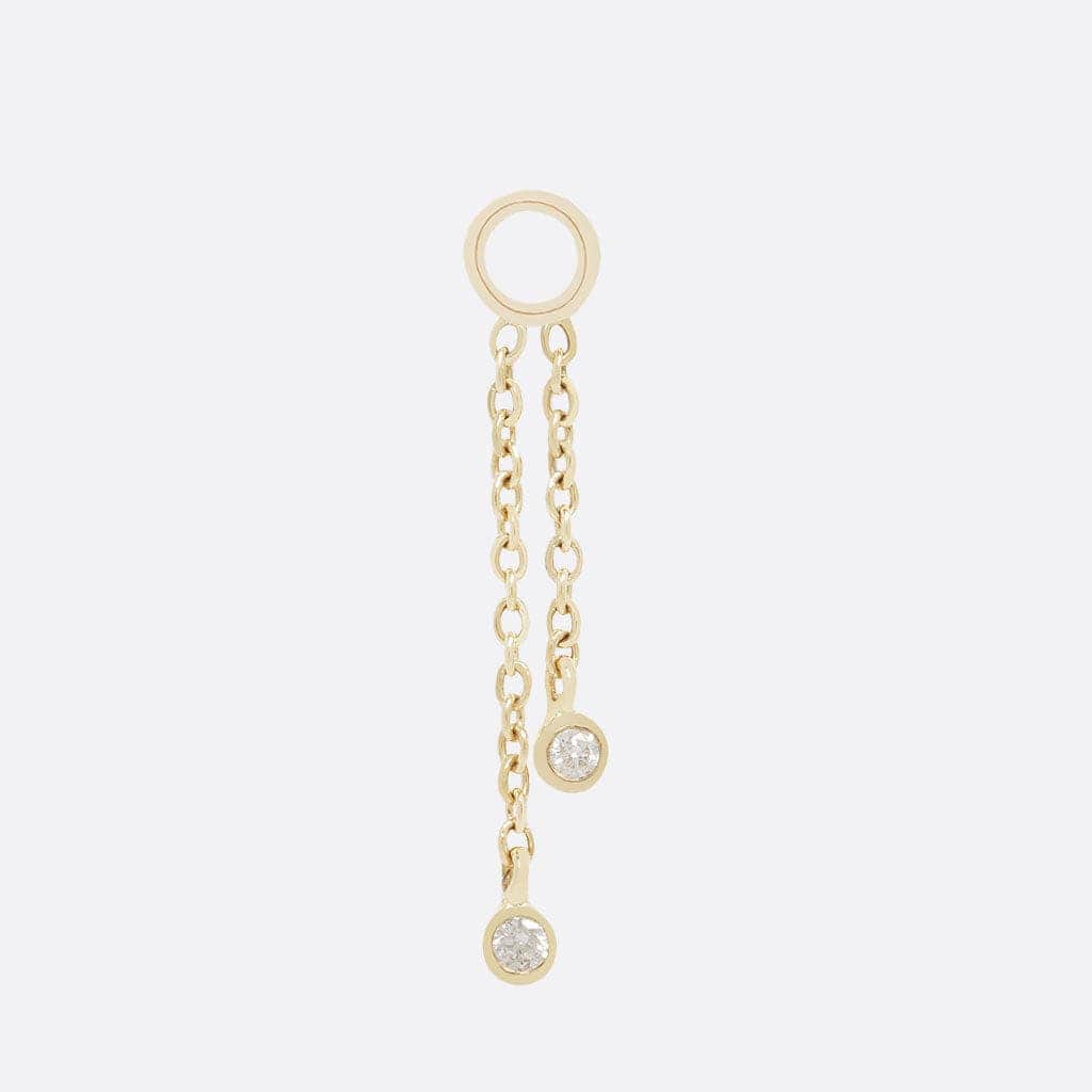 TETHER - GEMMED CASCADE 2 CHARM - 14KT SOLID GOLD - CHAIN