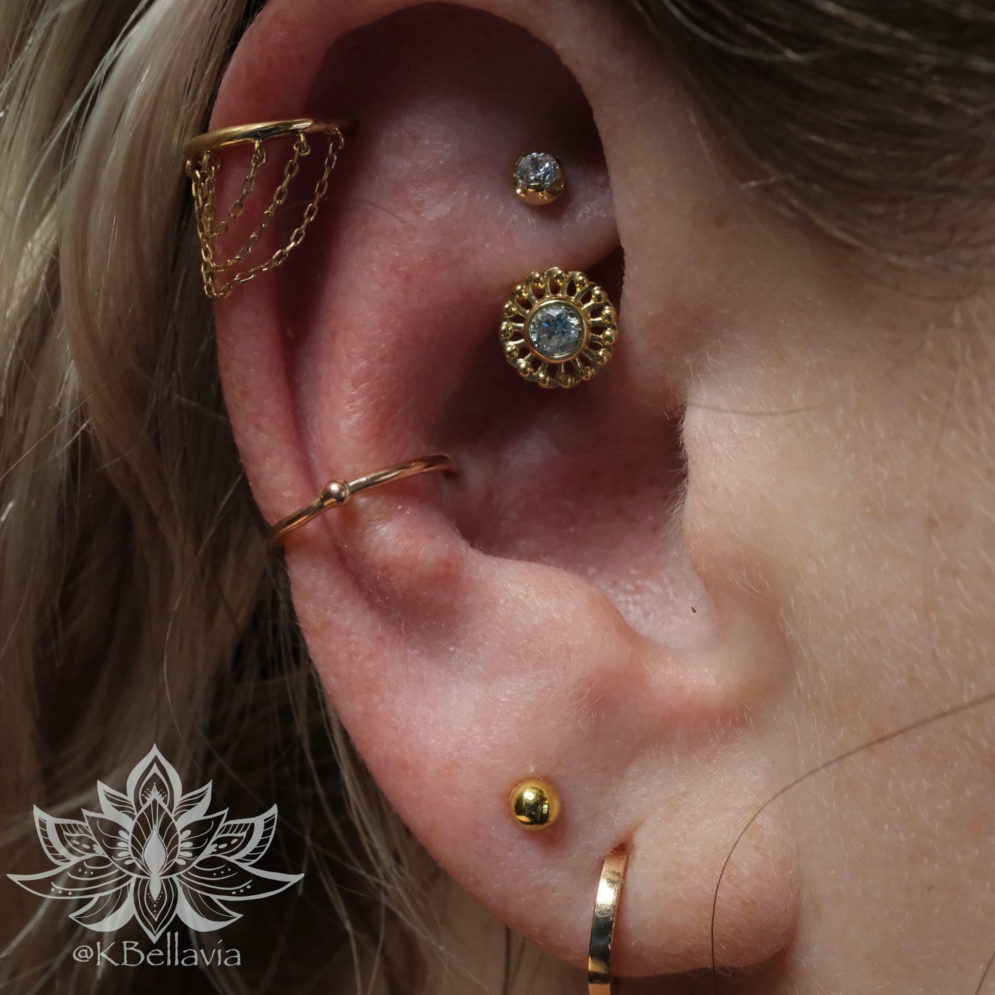 ANATOMETAL - VIRTUE ROOK JEWELRY - 18KT SOLID GOLD - J-CURVE