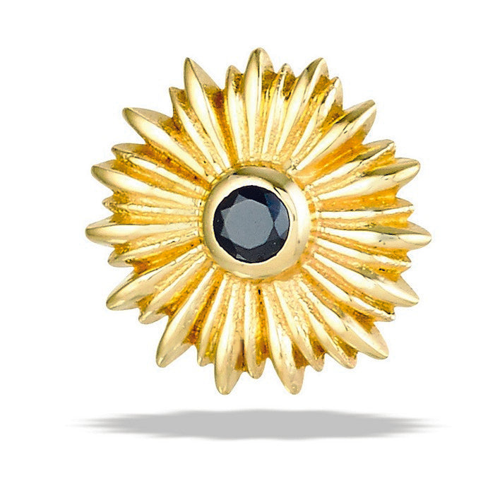 BODY GEMS - SUNFLOWER - 14KT SOLID GOLD - THREADLESS END