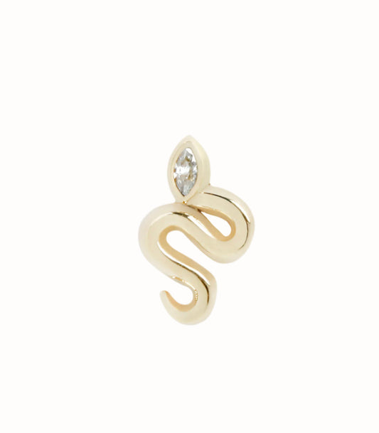 MAYA JEWELRY - MORTAL COIL - DIAMOND - 14KT SOLID GOLD - THREADLESS END