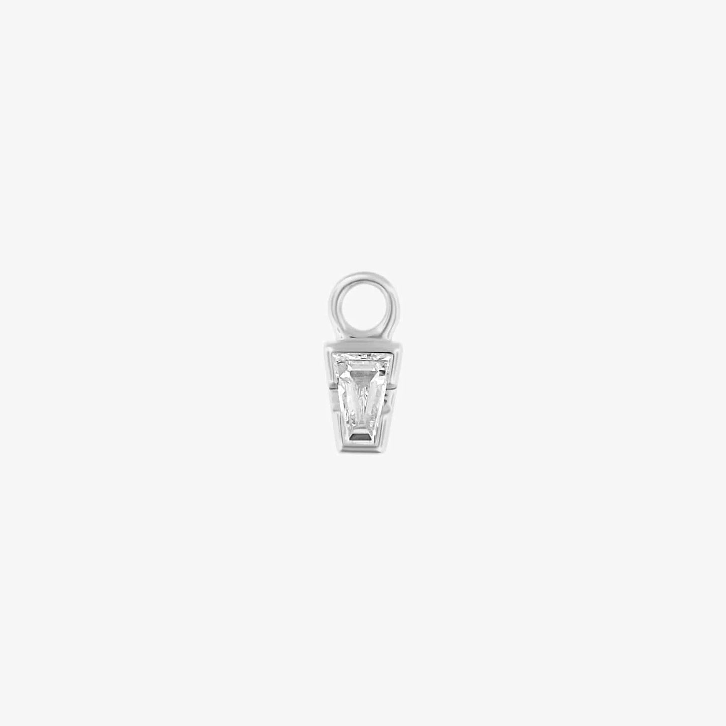TETHER - LINDA TAPERED BAGUETTE - DIAMOND -14KT SOLID GOLD - CHARM