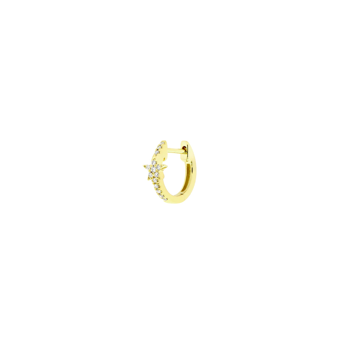 MODERN MOOD - CHARLOTTE STAR - DIAMOND - 14KT SOLID GOLD - HUGGIE