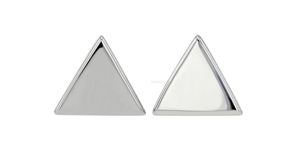 ANATOMETAL - TRIANGLE - POLISHED - 18KT SOLID GOLD - THREADLESS END