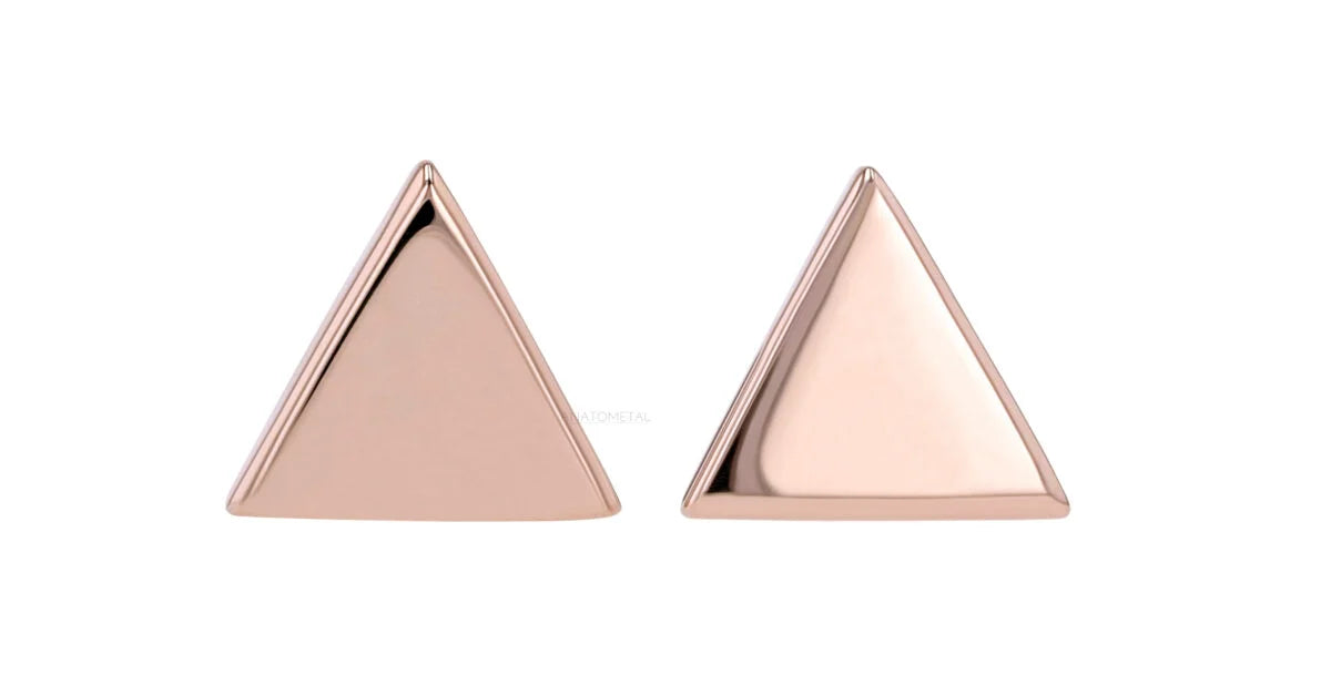 ANATOMETAL - TRIANGLE - POLISHED - 18KT SOLID GOLD - THREADLESS END