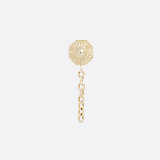 TETHER - ALPHA 08 CHAINED- 14KT SOLID GOLD - THREADLESS END