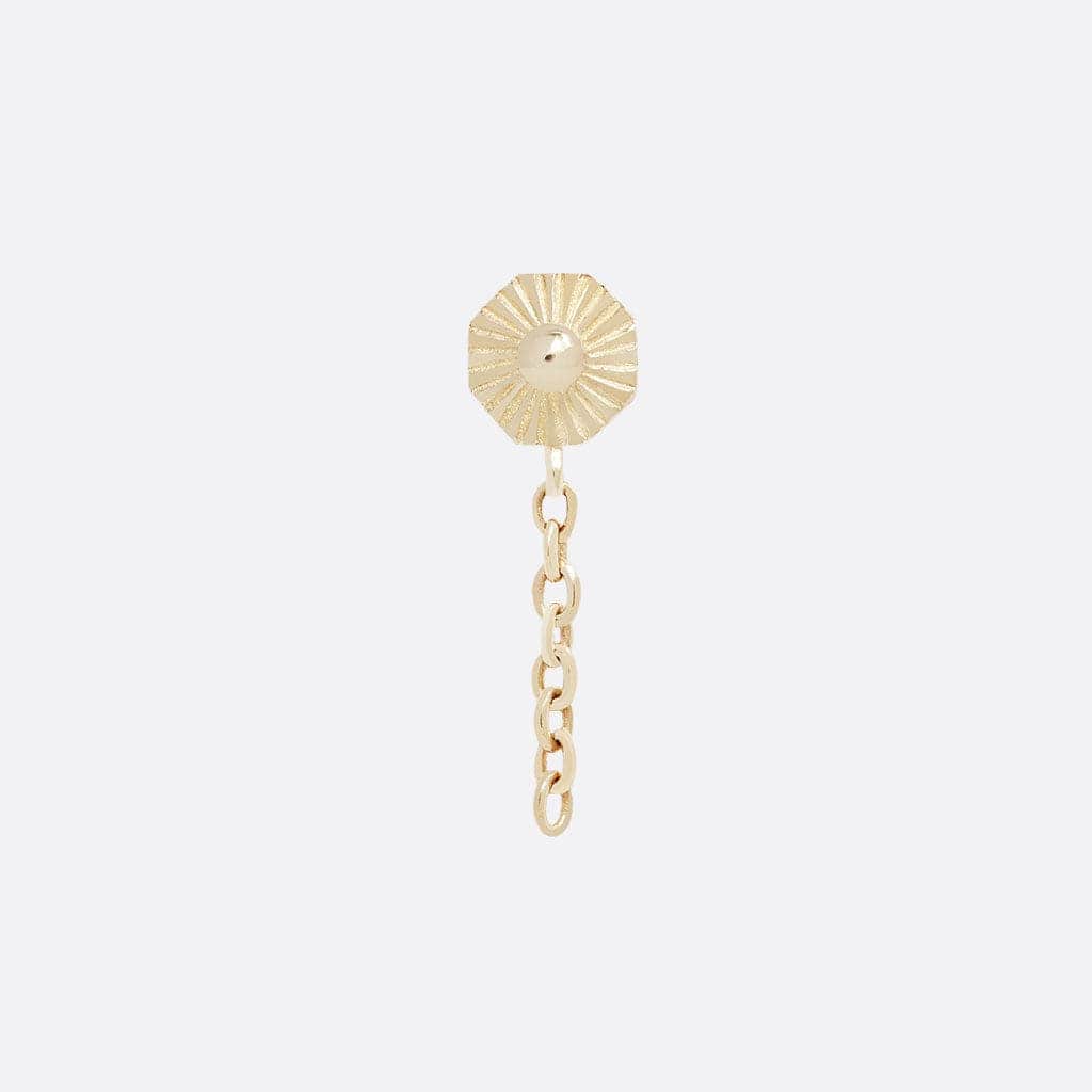 TETHER - CHAINED ALPHA 08 - 14KT SOLID GOLD - THREADLESS END