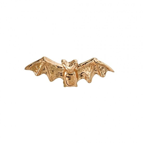 BVLA - REALISTIC BAT - 14KT SOLID GOLD - THREADED END