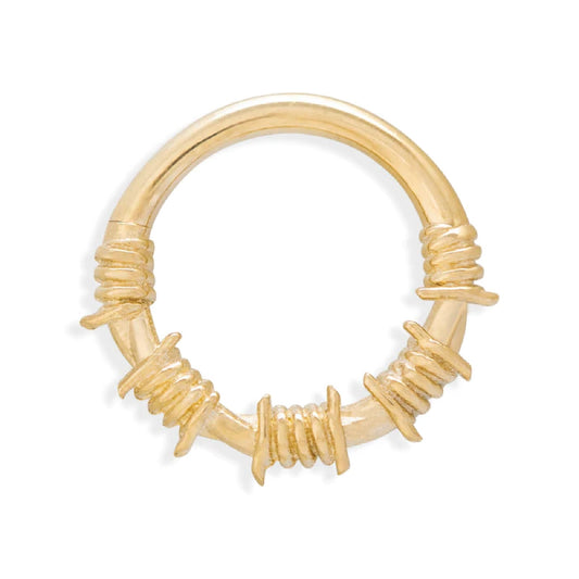 Tawapa - Barbed Wire - Seam Ring - 14kt Solid Gold