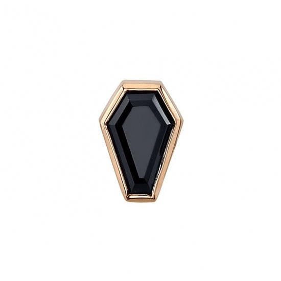 BVLA - COFFIN BEZEL - GEMSTONE - 14KT SOLID GOLD - THREADED END