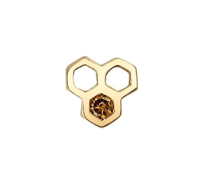 BVLA - HONEYCOMB CLUSTER - DULCE (Open setting) - 14KT SOLID GOLD - THREADED END