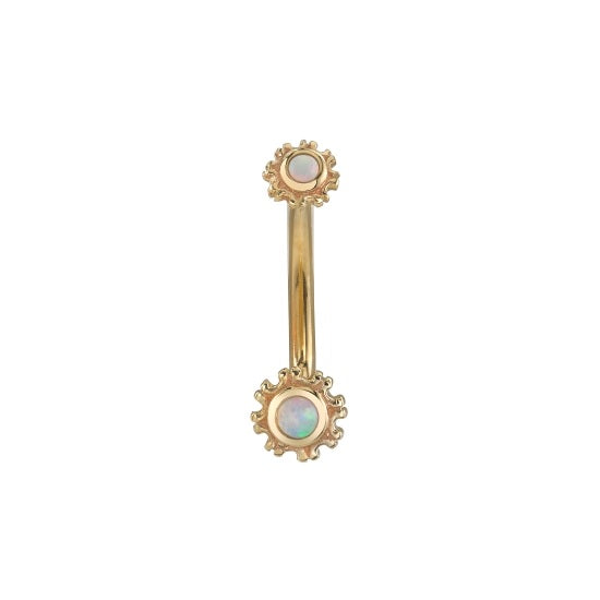 BVLA - FIRENZE - 14KT SOLID GOLD - CURVED BARBELL