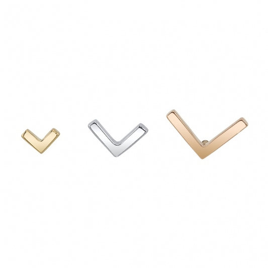 BVLA - FLAT V - 14KT SOLID GOLD - THREADLESS END