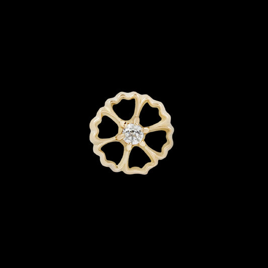Maya Jewelry - Flora - Diamond - 14kt Solid Gold - Threadless End