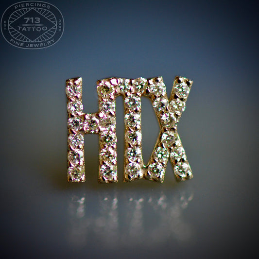 KIWI DIAMOND - HTX - MULTIPLE OPTION - 14KT SOLID GOLD - THREADLESS END