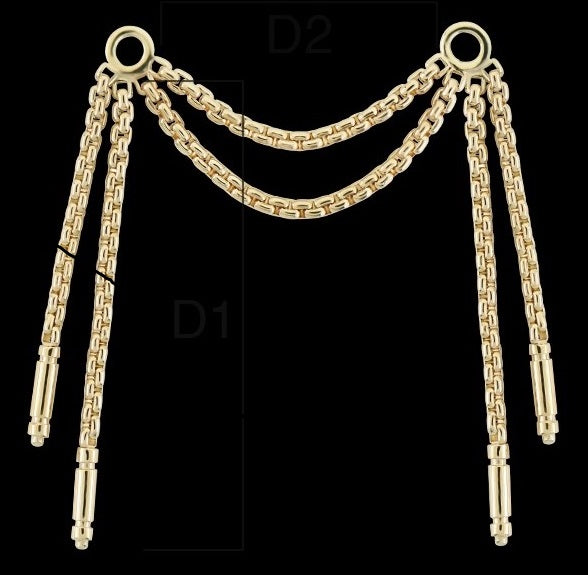 LEROI - MEANDER VI - 14KT SOLID GOLD - CHAIN