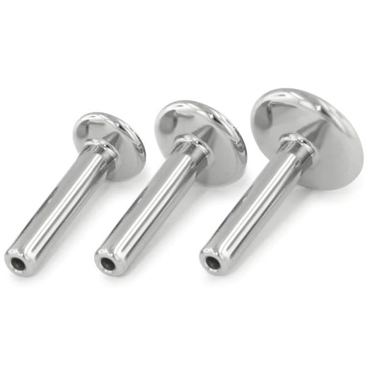 NeoMetal 18ga Ti labret post 1/4" - (2.5mm) 3/32" disk