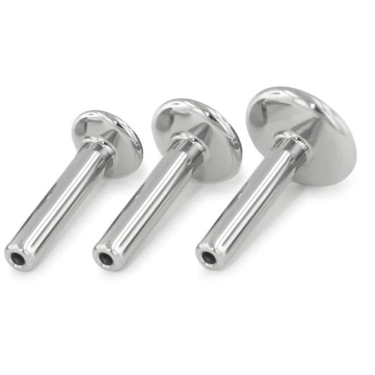 NeoMetal Titanium 16ga 1/4" Labret Post 5/32" Disk (4mm Disk Back)