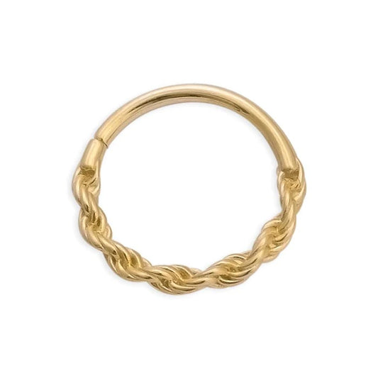 TAWAPA - ROPE CHAIN CONTINOUS RING - 14KT SOLID GOLD