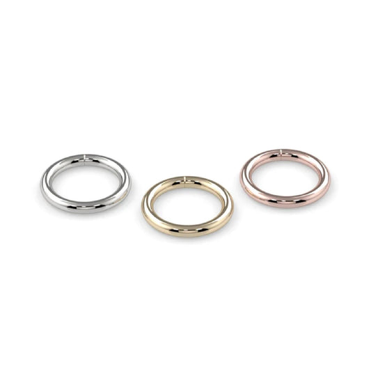 KIWI DIAMOND - SEAM RING - 14KT SOLID GOLD- (16G)