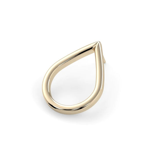 KIWI DIAMOND - TEARDROP - 14KT OR 18KT SOLID GOLD - THREADLESS END